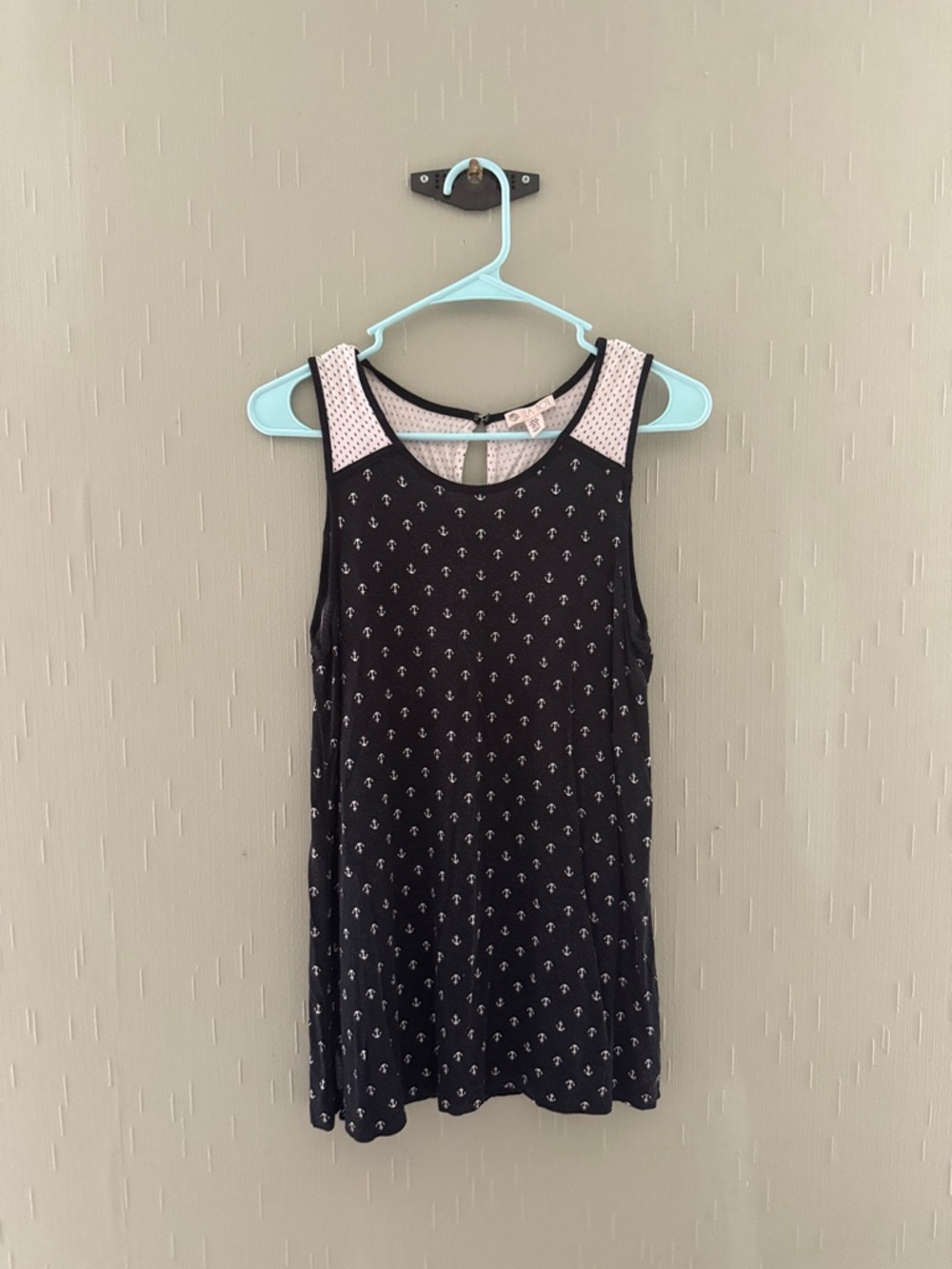 Lila Rose Black Tank with Pink Mesh Yoke